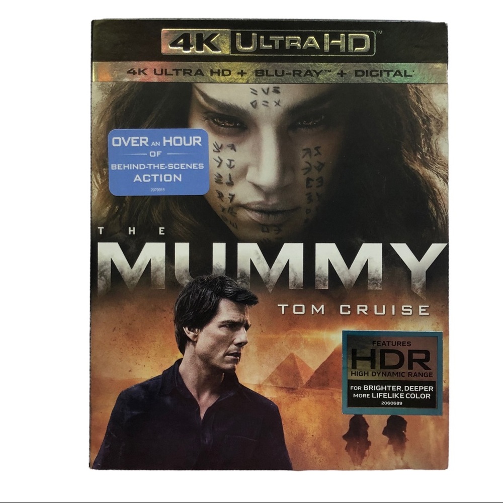 4K Ultra HD Tom Cruise - The MUMMY  2 Disc Set Blu-Ray Movie + Bonus